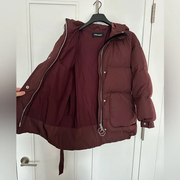 SOLD! SOLD! IENKI IENKI Puffer Jacket in Bordeaux Nylon Size M - Picture 10 of 16